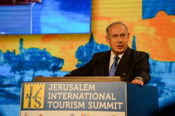 Benjamin Netanyahu at he recent Jerusalem International Tourism Summit Netanyahu, Tourism summit 2013