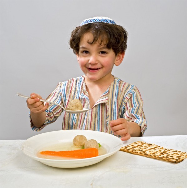 A Jewish Boy Enjoys a Bowl of Matzah Ball Soup matzah-ball-soup-boy