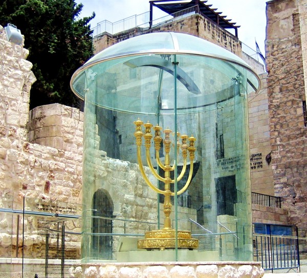 The Temple Institute in the Old City of Jerusalem has created a golden Menorah that is similar to the one used in ancient times in the Holy Temple. When the Third Temple is built, this one will be consecrated for use in the Temple. The Temple Institute in the Old City of Jerusalem has created a golden Menorah that is similar to the one used in ancient times in the Holy Temple. When the Third Temple is built, this one will be consecrated for use in the Temple.