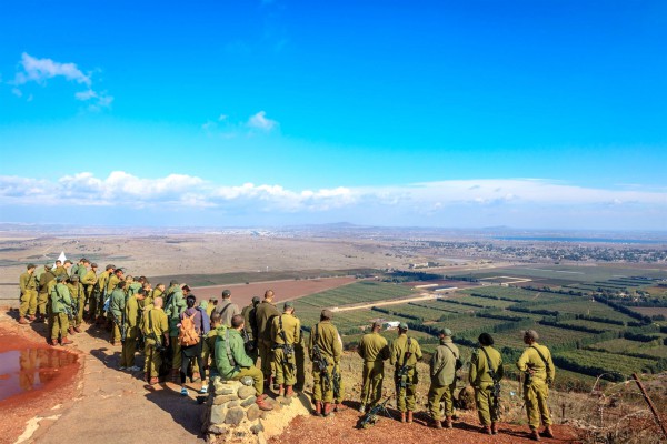 Israeli paratroopers Israel-Syria border Israeli paratroopers-Mount Bental-Iran proxies
